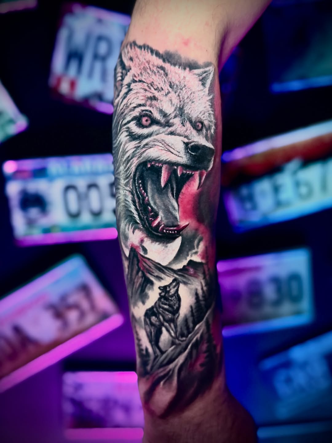 Tatuaż: wilk · zwierzę. Wykonał Kiziorsky Tattoo - Tatuaż i Piercing - Kraków (Kraków). Otwórz zdjęcie w profilu.