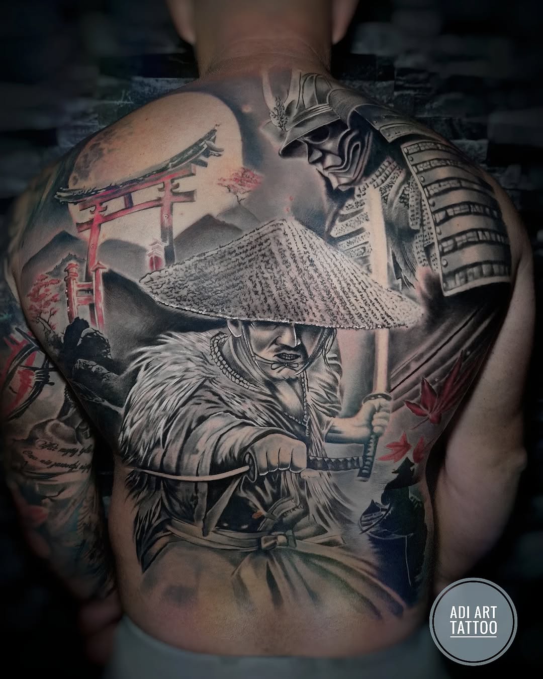 Tatuaż: samuraj · hegamon. Wykonał Adi (Kraków). Otwórz zdjęcie w profilu.