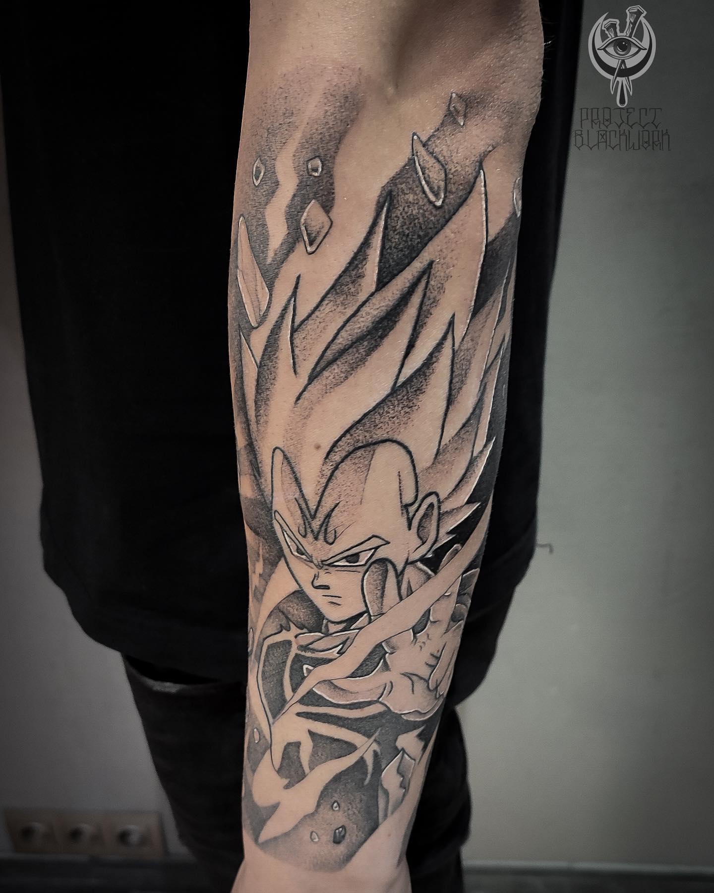 Tatuaż: postać anime · seria Dragon Ball. Wykonał Dawid (Kraków). Otwórz zdjęcie w profilu.