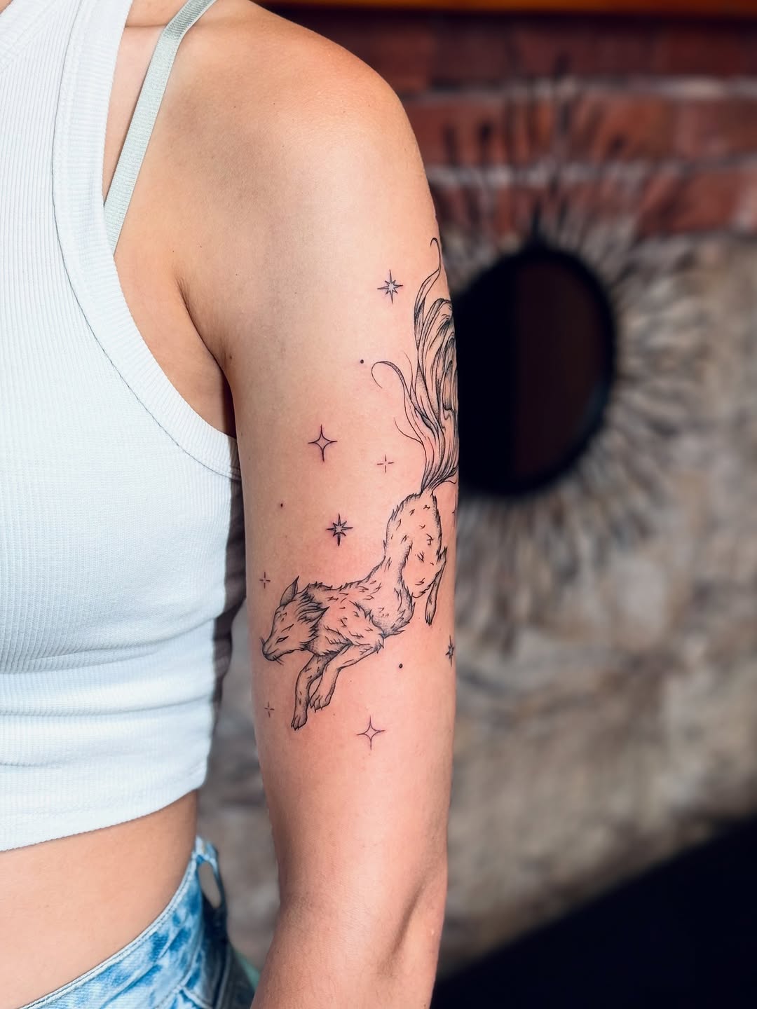 Tatuaż: lis · zwierzę. Wykonał Hania (Kraków). Otwórz zdjęcie w profilu.