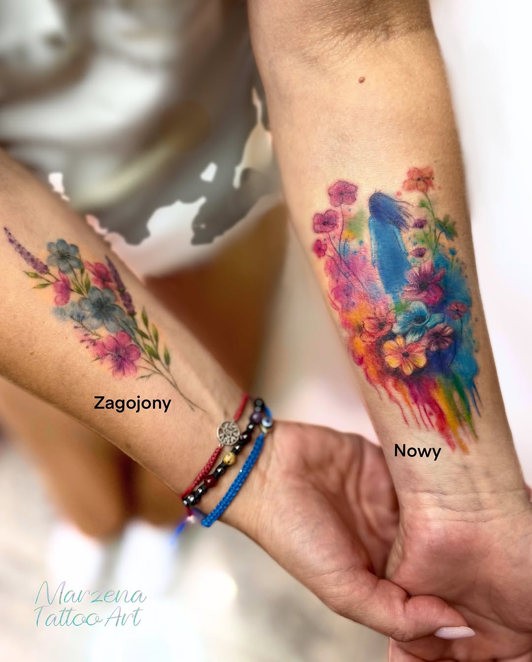 Tatuaż: kwiat · roślina. Wykonał marzenatattooart (Kraków). Otwórz zdjęcie w profilu.